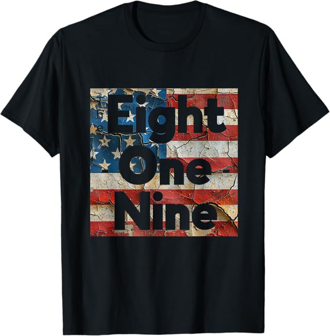 The Eight One Nine Cracked Flag shirt
